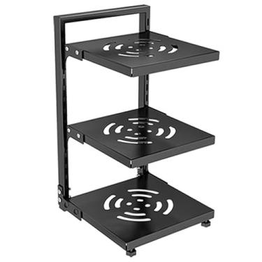 Imagem de Rack de panela e panela de aço carbono, suporte de panelas ajustável para organização e armazenamento de cozinha, prateleira de canto que economiza espaço, organizador de ferro fundido resistente