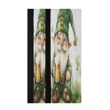 Imagem de Burbuja Conjunto de 2 capas de maçanetas de geladeira de cerveja St. Patrick Gnomo, lavável, forno, micro-ondas, antiderrapante, 35,5 x 14 cm