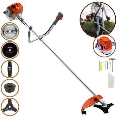 Imagem de Roçadeira Tekna RL430ACN-TK À Gasolina 43cc 1,7HP de Potência 9.000rpm Com Carretel + Faca 2 Pontas + Faca 3 Pontas + Faca 40 Dentes + Faca 80 Dentes