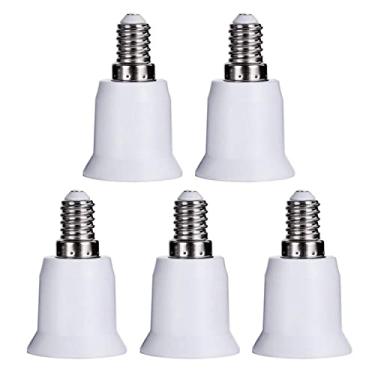 Imagem de 5UN Adaptador de Base Lâmpada E14 para E26 E27 Conversor Soquete Luz E12 Médio