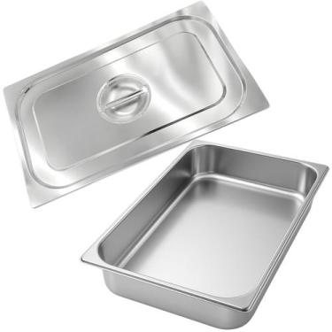 Imagem de Kit Cuba Com Tampa Gastronômica Aço Inox Para Buffet Rechauds Self Ser