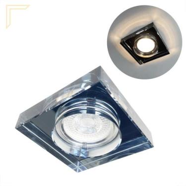 Imagem de 2 Spot Embutir Cristal Preto Dicroica Alz86 + Led Lup08 - Geral