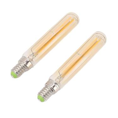 Imagem de Generic Lâmpada Tubular LED Economizadora de Energia 4W E14 2300K Pacote de 2 Lâmpadas Tubulares para Iluminação Decorativa de Restaurante (Ouro)