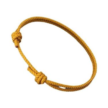 Imagem de Pulseira Unissex Ajustável De Corda Trançada 4 Estilos Étnicos Minimal