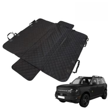 Imagem de Muslogy Capa de assento traseiro para animais de estimação Bronco Sport/Bronco, à prova d'água, à prova de arranhões, capas de assento traseiro, rede vem com cinto de segurança, corrente para cães e