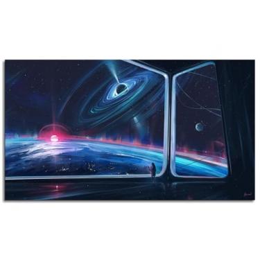 Imagem de Pôster Aenami Futurista Impressões em Tela Estrelas Arte de Parede para Casa 1 Painéis Decorações Noframed 33.0 cmx20.3 cm