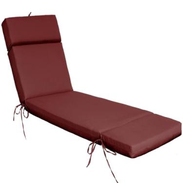 Imagem de Jadoxy Almofada de espreguiçadeira resistente à água e ao desbotamento, almofadas de substituição para espreguiçadeiras para pátio, piscina, varanda, terraço, gramado (70,5 x 22,3 x 8,4 polegadas