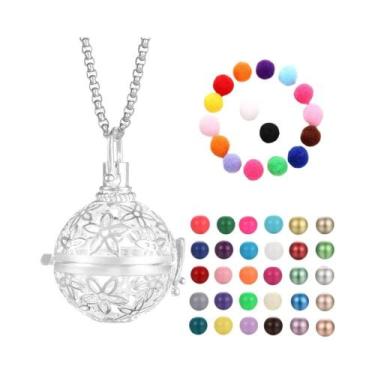 Imagem de Colar Difusor De Óleo Essencial Para Aromaterapia, Design De Gaiola De