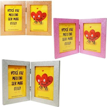 Imagem de Porta Retrato 10X15 Duplo De Mdf Tmd Vertical