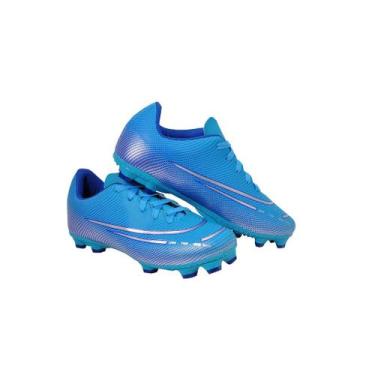 Imagem de Chuteira Campo Costurada Nova Na Caixa - Uzze Calçados, Celeste, 41