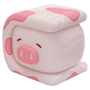 Imagem de Pufes de pé para sentar pufes bonitos em forma de porco, trocador de sapatos de entrada, banco de lazer personalizado para animais, para sofá, cozinha