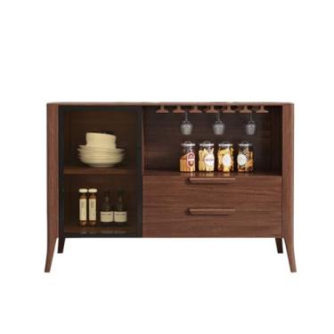 Imagem de Armário buffet de nogueira, aparador de cozinha, armário de armazenamento moderno, adequado para restaurantes e cafés