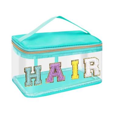 Imagem de Bolsa De Maquiagem Grande Verde Transparente Para Mulheres E Meninas, 