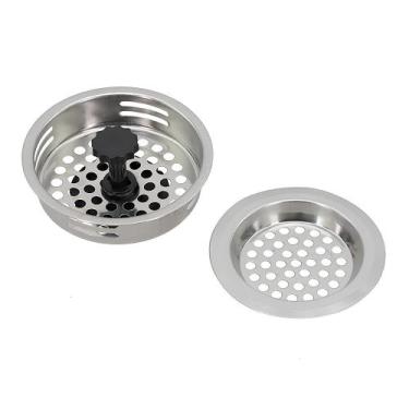 Imagem de Kit 2 Ralos de Pia Inox com Controle de Válvula e Ralo Simples - BIGSU
