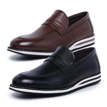 Imagem de Kit 2 Sapatos Social Casual Masculino Premium Oxford Super Confortável-Masculino