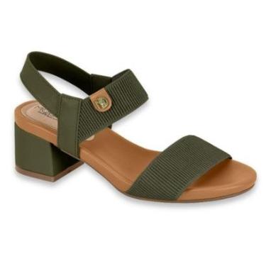 Imagem de Sandalia Feminina Modare Conforto Salto Bloco Medio Elástico Ortopédica Ref: 7187.100-Feminino