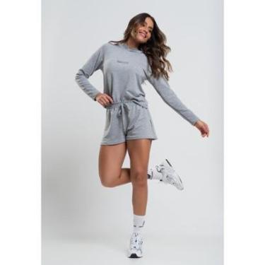 Imagem de Conjunto Esportivo Casaco Capuz e Short Savatore Fashion-Feminino