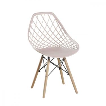 Imagem de Cadeira Cloe Base Madeira Nude Rivatti Nude