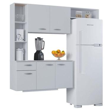 Imagem de Cozinha Com Balcão Isis 163 Cm Branco - Poquema