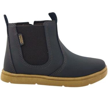 Imagem de Botina Infantil Menino Casual Dia a Dia Escola Passeio Calce Fácil com Zíper Klin 117.190