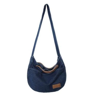 Imagem de Bolsa Messenger, bolsa tiracolo jeans vintage para mulheres - yiweisai