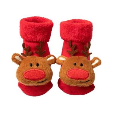 Imagem de Meias De Bebê Recém-Nascido E Infantil De Natal Com Papai Noel, Boneco