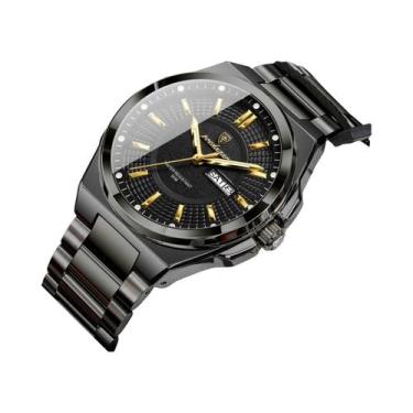 Imagem de Relógio De Quartzo Masculino Casual À Prova d'Água Em Aço Inoxidável L