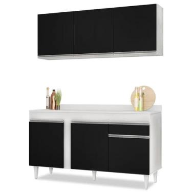 Imagem de Armário Aéreo Argélia e Balcão Gabinete para Pia com Tampo 150cm Dakot