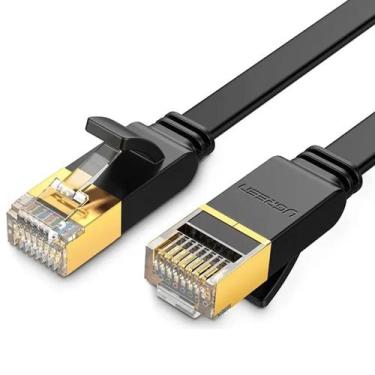 Imagem de Cabo de rede patch cord cat7 gigabit 2m flat preto nw106 ugreen - 1126