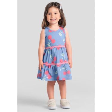 Imagem de Vestido infantil menina de cerejas Brandili