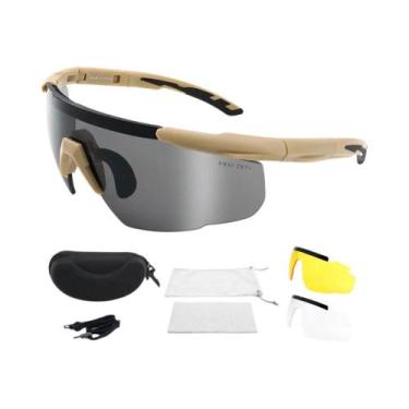 Imagem de Óculos De Tiro Táticos Com 3 Lentes, À Prova De Vento E Poeira, Óculos