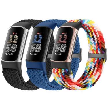 Imagem de Pulseiras Solo Loop trançadas de reposição para Fitbit Charge 6/5 - Ac