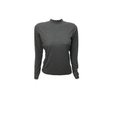 Imagem de Blusa Ribana Canelada Cereja Rosa 72289, Cinza, G