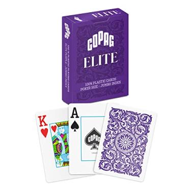 Imagem de Copag Elite 100% Plastic Playing Cards, Poker Size Jumbo Index Single Deck (Purple)