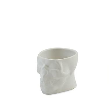 Imagem de Cachepot Skull 8,5Cm Branco Fosco