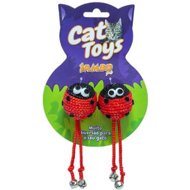 Imagem de Brinquedo Joaninha Redonda para Gatos - Tam. Único