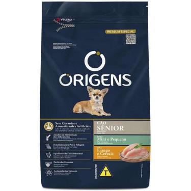Imagem de Ração Seca Origens Frango e Cereais Integrais para Cães Sênior Raças Mini e Pequena - 3 Kg