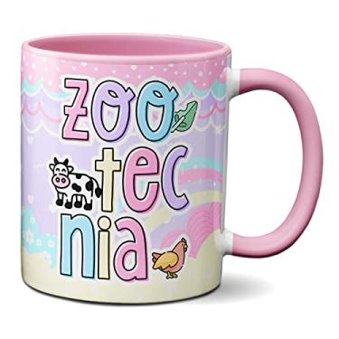 Imagem de Caneca Zootecnia Profissão Presente Criativo Animais (Rosa)