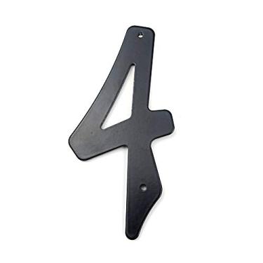 Imagem de Placa de casa flutuante 3D 101 mm, número de endereço de número da porta, dígitos fixos placa de endereço de caixa de correio 0-9 preta, liga antiferrugem