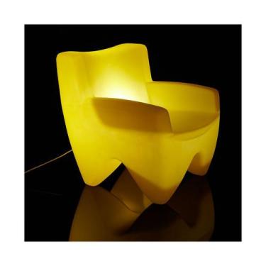 Imagem de Poltrona Decorativa Plástico Joker Iluminada Freso Amarelo