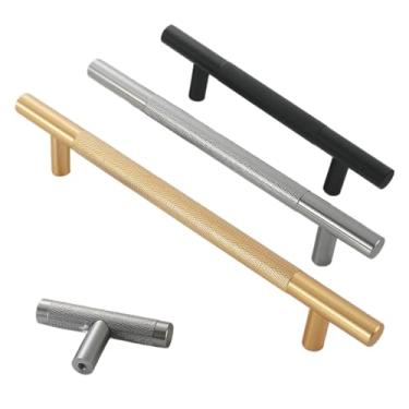 Imagem de Puxador de armário em relevo, liga de alumínio, sólido, porta de guarda-roupa, moderno, minimalista, dourado, porta de armário, alças de móveis, preto 224mm