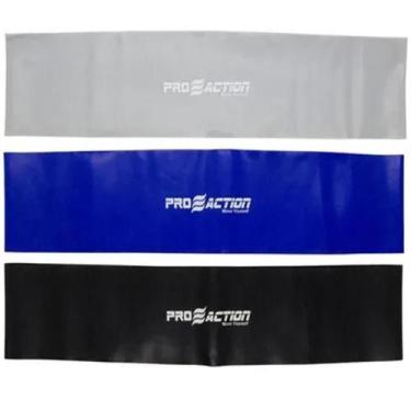 Imagem de Kit 3 Faixas Elásticas Ultra Band Loop G478 Proaction, Cinza, Azul, Pr