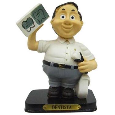 Imagem de Boneco Profissional Dentista Homem Miniatura Decoração 14cm - Zona Liv