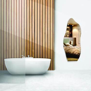 Imagem de Espelho Grande Orgânico Flame 170x70 Corpo Inteiro Luxo Decoração Quar