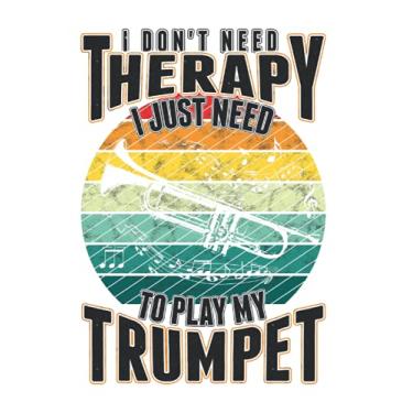Imagem de Trumpets Notebook: Trumpet Therapy Orchestra Musician Player / 6x9 Inches / 120 ruled Sites