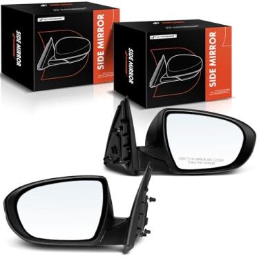 Imagem de A-Premium Par (2) espelhos retrovisores elétricos do lado do motorista e do passageiro - compatível com Kia Optima 2011 2012 2013 - Espelho retrovisor externo preto dobrável manual aquecido com seta -