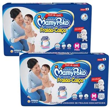 Imagem de Fralda Calça Mamypoko Super Seca Azul 2 Pacote Tamanho M 6-10kg 72 uni