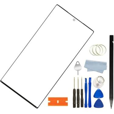 Imagem de XYFEIGENA Substituição da tela de vidro da lente externa frontal para Samsung Galaxy S24 Ultra 5G tela de vidro da lente externa frontal + ferramenta (S24 Ultra)