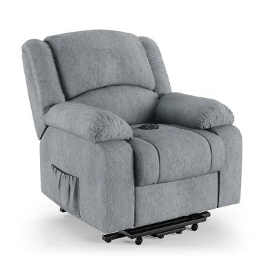 Imagem de Poltrona Do Papai Reclinável Pietra Elevação Lift Elétrico Fh9 Linho Cinza - Mpozenato