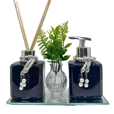 Imagem de Conjunto de lavatório em plástico PET, incluindo saboneteira e difusor + lavatório + bandeja